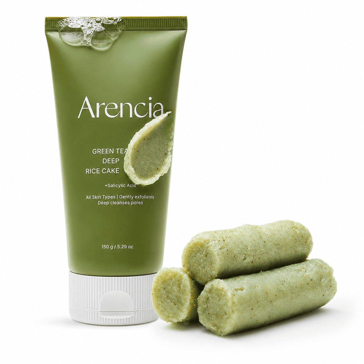 Green Tea + LHA Deep Pore Rice Cake Cleanser